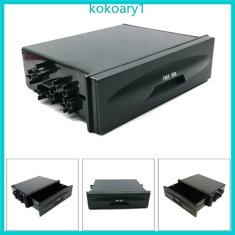 KOKO Pocket Dash Kit สีดําสําหรับติดตั้ง DIN เดี่ยวรถ 1 Din Dash วิทยุติดตั้งชุดกระเป๋า