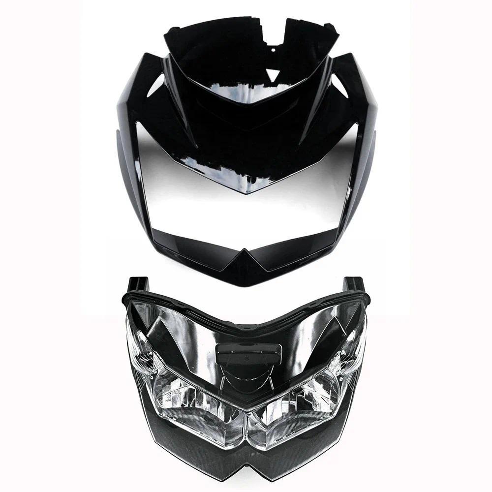 ZFit สำหรับ Kawasaki 2007 - 2012 Z750 Z750R รถจักรยานยนต์ไฟหน้า + ด้านหน้าจมูกด้านบน Fairing Cowl Z 