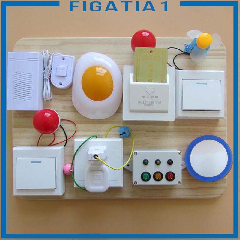 [figatia1] Montessori Busy Board Light Fine Motor Skill Interactive Learning Skill ของเล่นพัฒนาการสํ