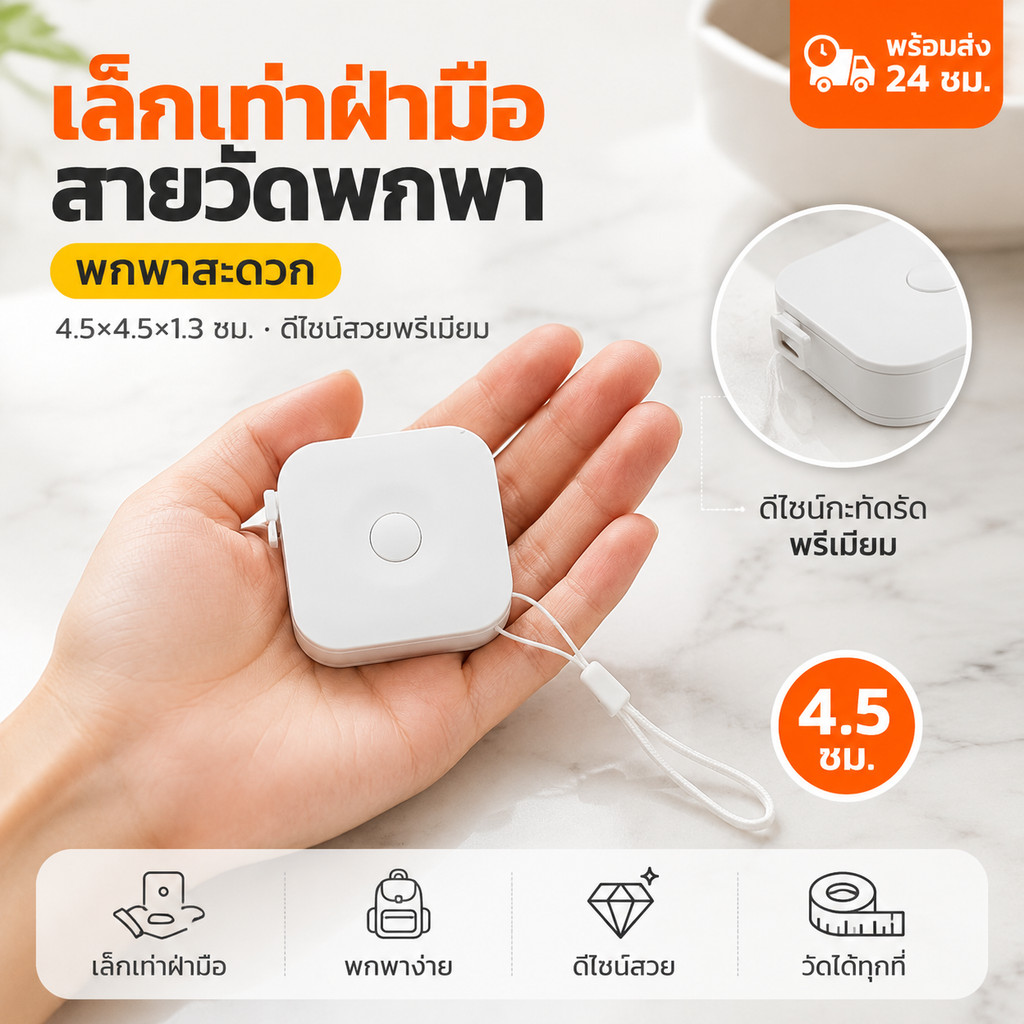 Self Lock Measure Tape ตลับเมตร (2 เมตร) ตลับเมตรหุ้มยาง ตลับเมตรพกพา มีกันกระแทก อุปกรณ์สำนักงาน กันตก ใช้งานง่าย