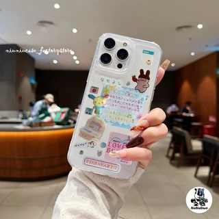 โปร่งใส จัดส่งจากประเทศไทย สไตล์ญี่ปุ่นน่ารักนุ่ม for iPhone เคสไอโฟน 11 12 13 14 15 16 17 PRO MAX X XS MAX XR 7/8PLUS