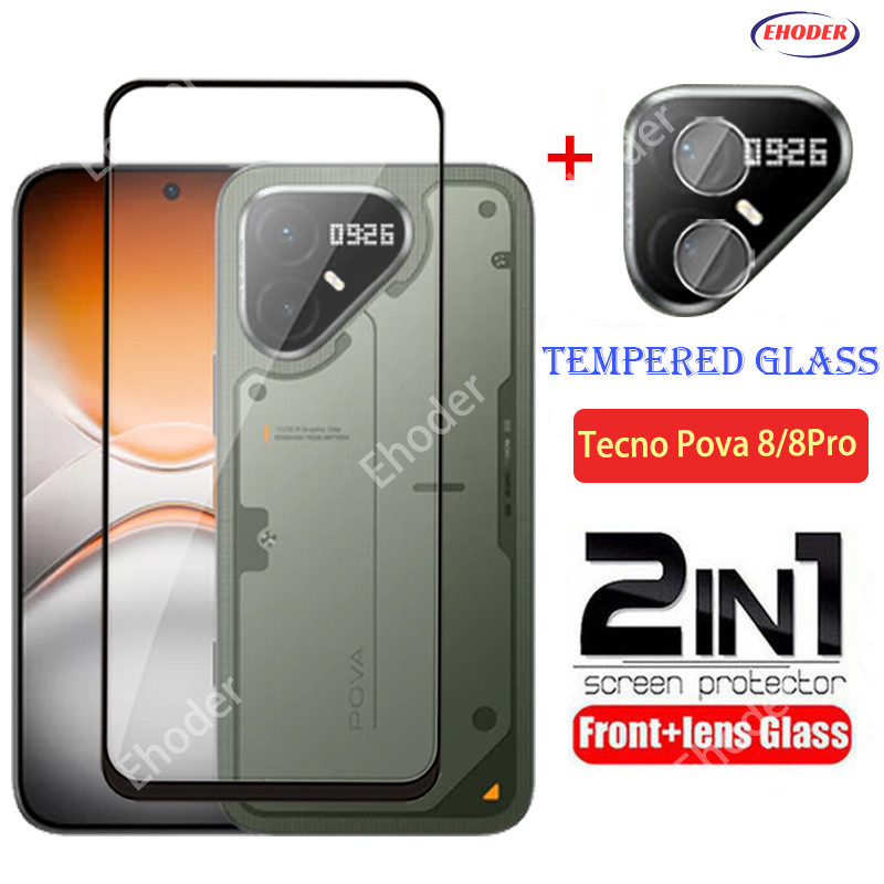 ตัวป้องกันหน้าจอแบบเต็มสําหรับ Tecno Pova 8 Pro 5G 2026 ฟิล์มด้านหน้าสําหรับ TecnoPova8 Pova8Pro/8 8Pro ป้องกันกล้องเลนส์ฟิล์ม