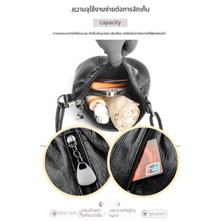 กระเป๋าโท้ทผู้หญิงดีไซน์เรียบง่าย สะพายไหล่/ข้าง แมตช์ง่าย