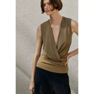 H&M(เอชแอนด์เอ็ม) เสื้อท่อนบนแขนกุดดีไซน์พันผ้า ผู้หญิง 1348799_1