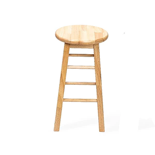 PJ wood เก้าอี้บาร์ 24 นิ้ว เก้าอี้สตูลสูง เก้าอี้ไม้แท้ 24" High Bar Stool