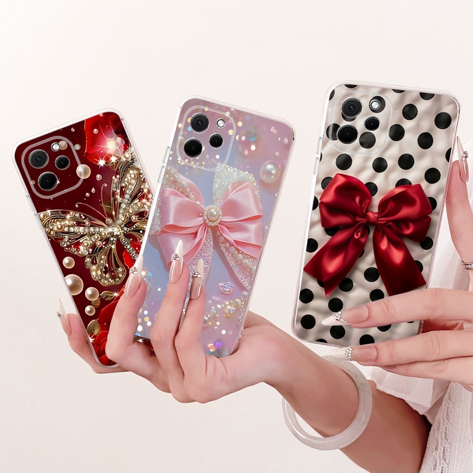 สําหรับ Huawei Nova Y61 Y62 ฝาครอบ EVE-LX9 EVE-LX3 สวยดอกไม้ซิลิโคนอ่อนนุ่มเคสโทรศัพท์สําหรับ Huawei