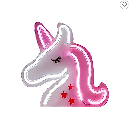 ป้ายไฟ LED CARINI UNICORN สีขาว/ชมพู