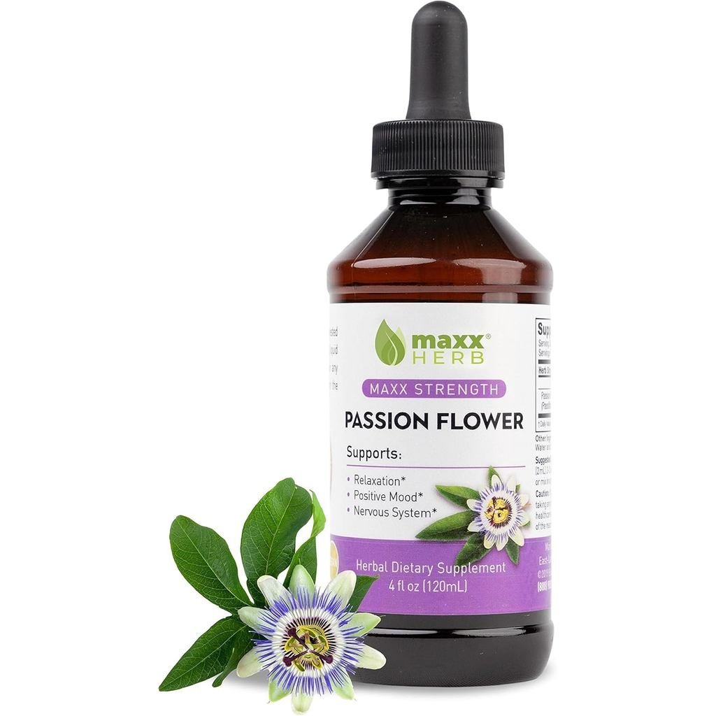 Maxx Herb Passion Flower Extract - Max Strength Passion-flower Liquid ดูดซึมได้ดีกว่าแคปซูล เพื่อการ