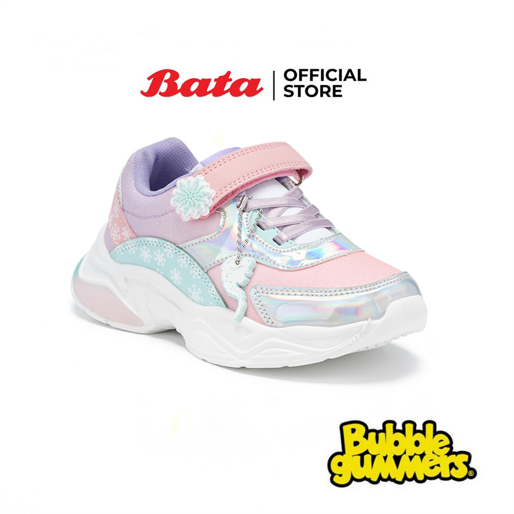 Bata บาจา BBG รองเท้าผ้าใบสนีคเกอร์ แบบสวม สำหรับเด็กผู้หญิง รุ่น ESANY_G126 สีชมพู 3410954