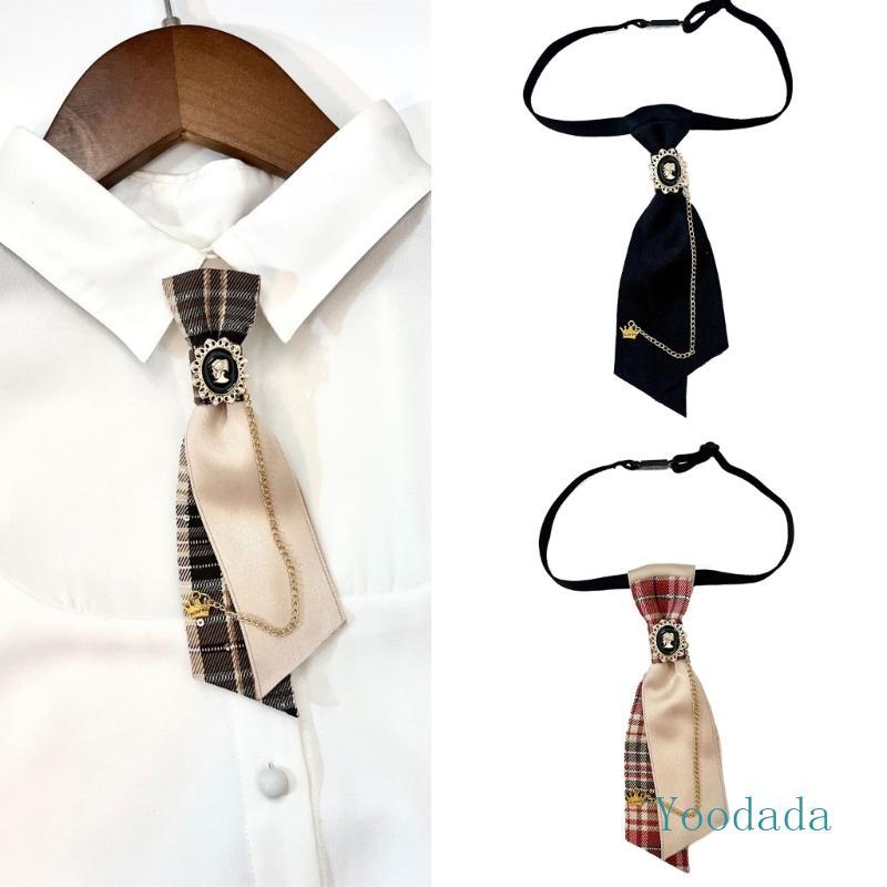 Yoo Ivy League Styles Chain Tie สําหรับวัยรุ่นสําหรับผู้ใหญ่ชุดสูทแบบปรับได้สําหรับกิจกรรมในโรงเรียน