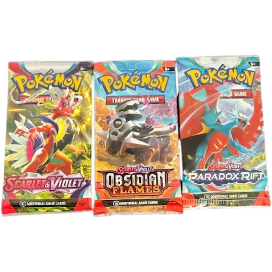 Pokemon TCG: Sealed 3-Booster Pack Lot | การ์ด 30 ใบ สุ่มหายาก Holo, V, VMAX, VSTAR Odds WQWS