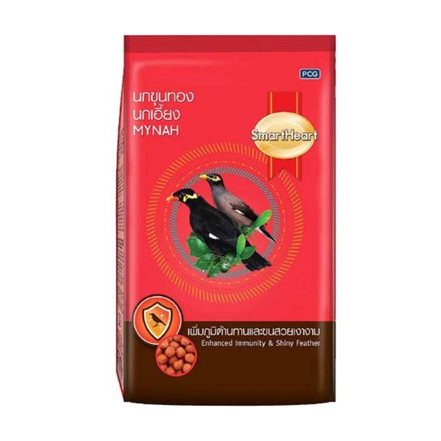 สมาร์ทฮาร์ท อาหารเม็ดนกขุนทองนกเอี้ยง SmartHeart Mynah Bird Food 400g.