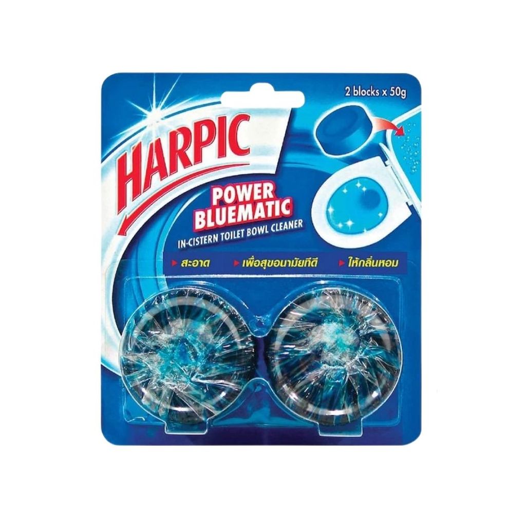 ฮาร์ปิค ก้อนล้างโถสุขภัณฑ์ Harpic Power Blue Matic 100g.