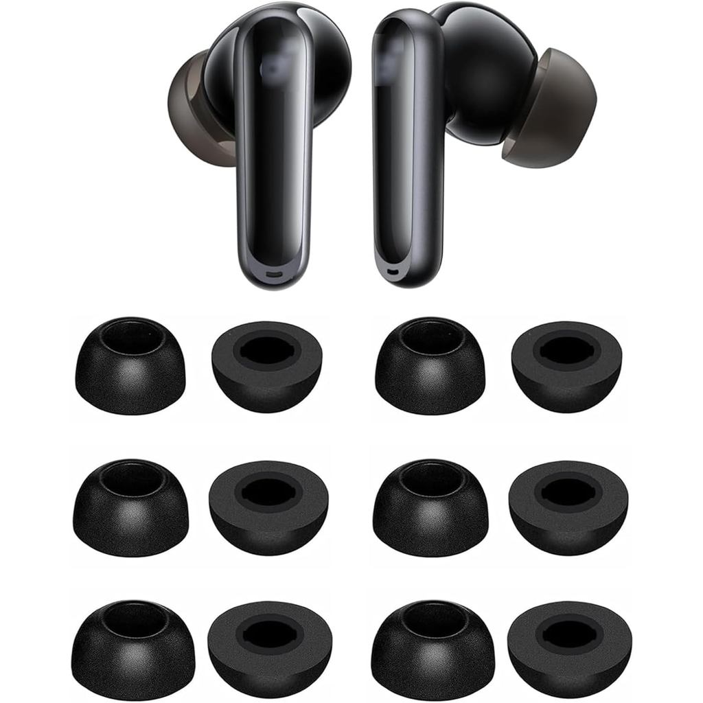จุกหูฟังโฟมเข้ากันได้กับ Soundcore P20i P30i P40i หูฟัง, 6 คู่ S/M/L ขนาดนุ่มหน่วยความจําโฟมหูเคล็ดล