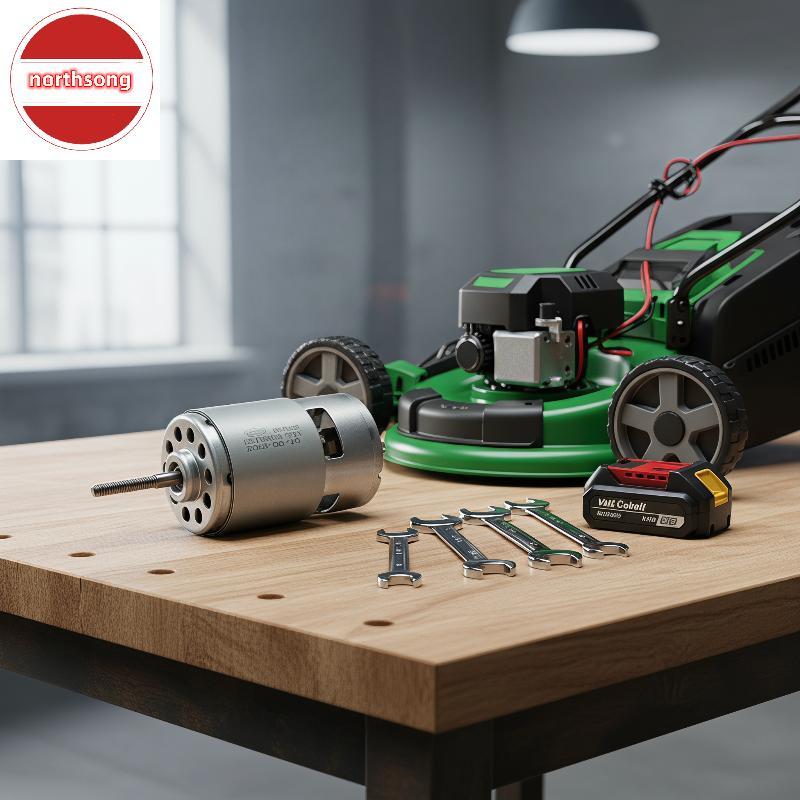 NOR RS755 ยาวเพลา 21V DC มอเตอร์โรเตอร์ทนทานอะไหล่สําหรับเครื่องตัดหญ้าเครื่องตัดหญ้าเครื่องตัดหญ้าส