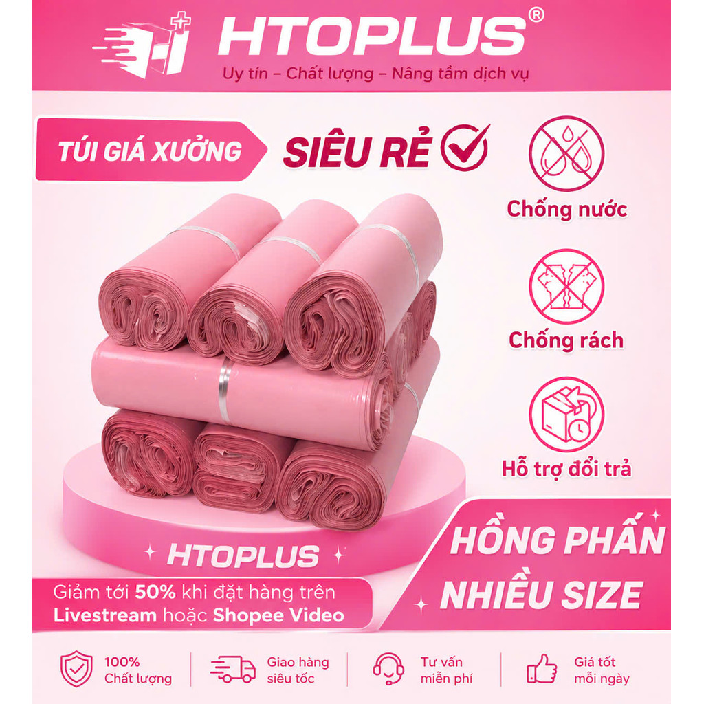 กระเป๋าคุณภาพสูง SEALED BAG PACKAGING BAG – ราคาถูก (HTO PLUS)2026 17 x 30 cm/ 25x35 / 28x42