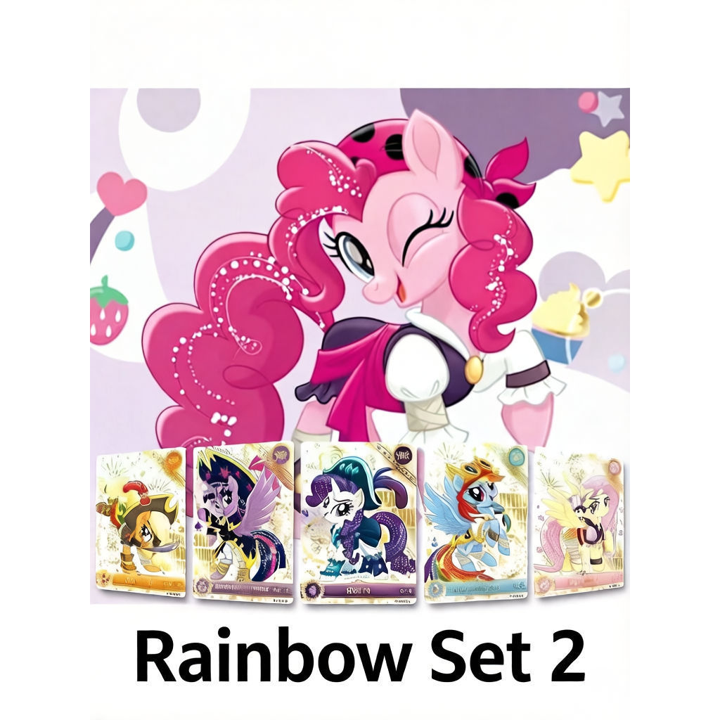 Kayou My Little Pony Trading Card Blind Bags, Rainbow Series 20 แพ็คพร้อมการ์ดฟอยล์หายาก,อะนิเมะการ์ดคอลเลกชันของขวัญสําหรับเด็กผู้หญิง,ของเล่นเซอร์ไพรส์ลึกลับ