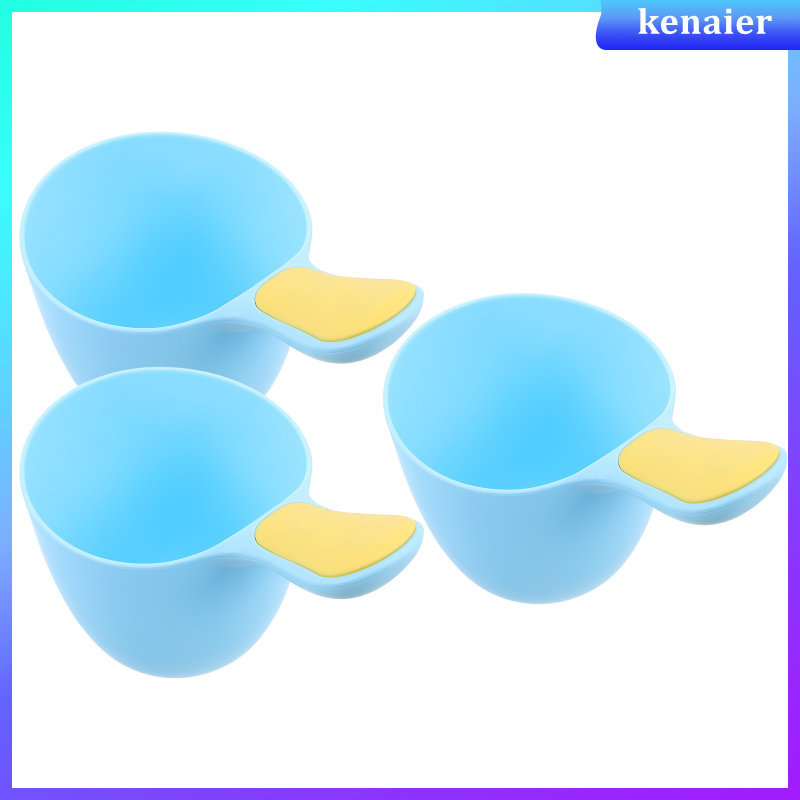 3 ชิ้นถ้วยอาบน้ําสําหรับ Rinsing Baby Shower Shampoo 18.00X11.00X10.00CM Sky- Pp kenaier