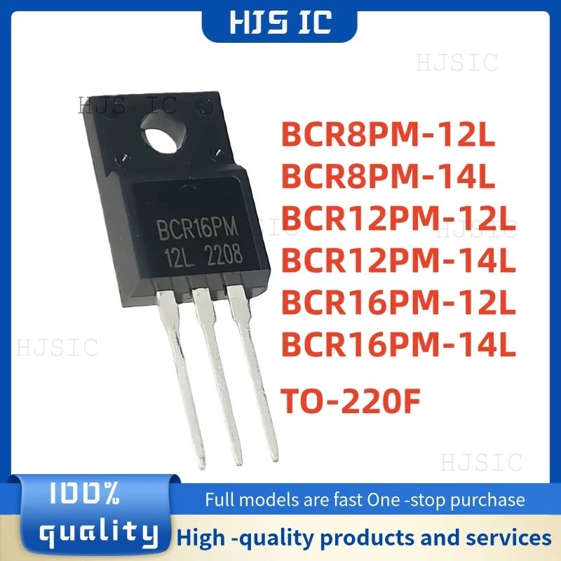 5PCS BCR8PM-12L BCR8PM-14L BCR12PM-12L BCR12PM-14L BCR16PM-12L BCR16PM-14L TO-220F ขายส่ง Field Effe