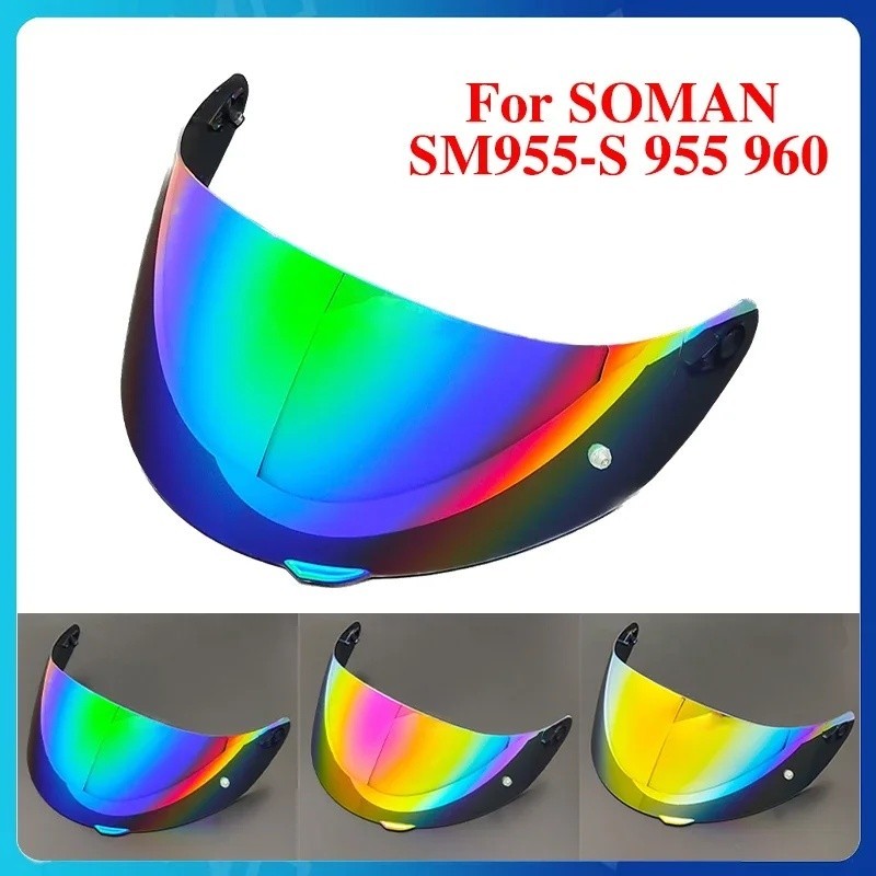เลนส์หมวกกันน็อครถจักรยานยนต์สําหรับ SOMAN SM955-S 955 960 หมวกกันน็อค Visor กระจกโล่แว่นตา Vi