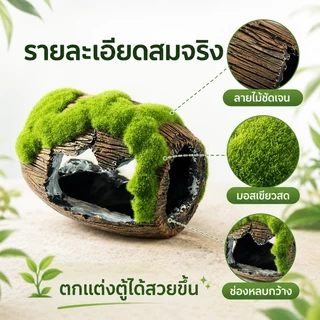 COD พร้อมจัดส่ง ถังไวน์จําลอง บ้านปลา สำหรับตู้ปลา ตกแต่งตู้ปลา อุโมงค์ปลา สำหรับตกแต่งตู้ปลา