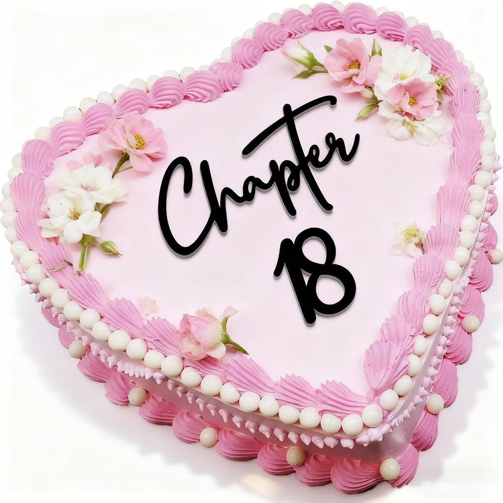 Chapter 18 เค้ก Topper – อะคริลิคสีดํา 18th เค้กวันเกิดตกแต่งสําหรับเด็กหญิงและเด็กชาย, Happy 18 เค้