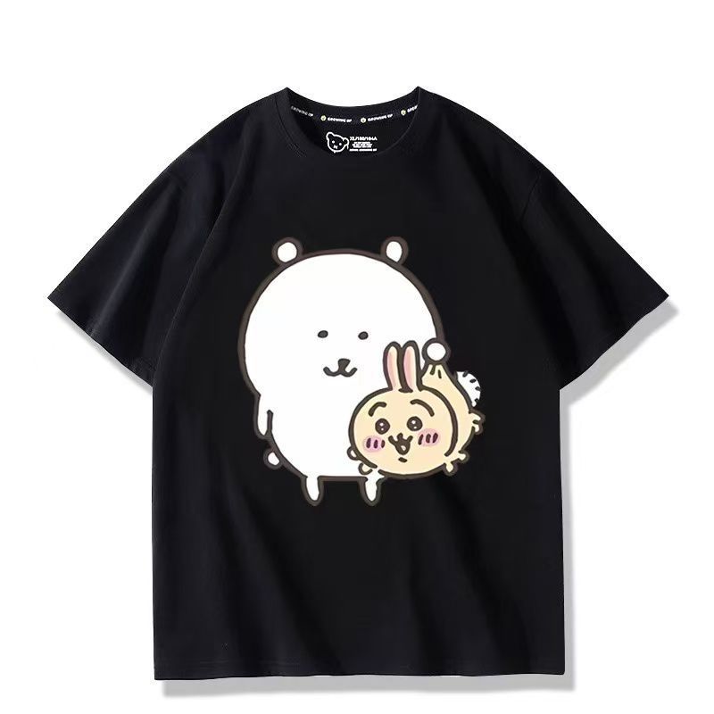 Chikawa Chikawa Chikawa Usaqi Xiaoba Joint Self-Laughing Bear Peripheral เสื้อยืดแขนสั้นผู้ชาย
