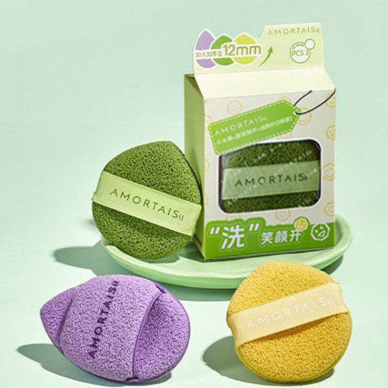✨Amortals Washing Puff Washing Puff Washing Puff พัฟแป้งทําความสะอาดองุ่น Ermu ฟองน้ําทําความสะอาด