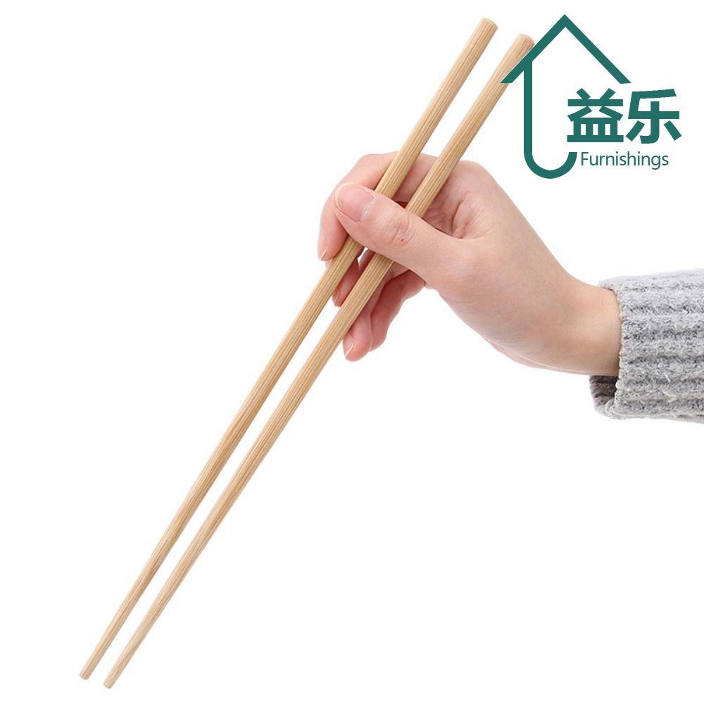 ANTINON 1 คู่ตะเกียบไม้ไผ่,ไม่มีสี 24/27/30/32 ซม. ตะเกียบหม้อไฟ,คุณภาพสูงไม่มีขี้ผึ้งยาวพิเศษตะเกียบกันลื่นในครัวเรือน