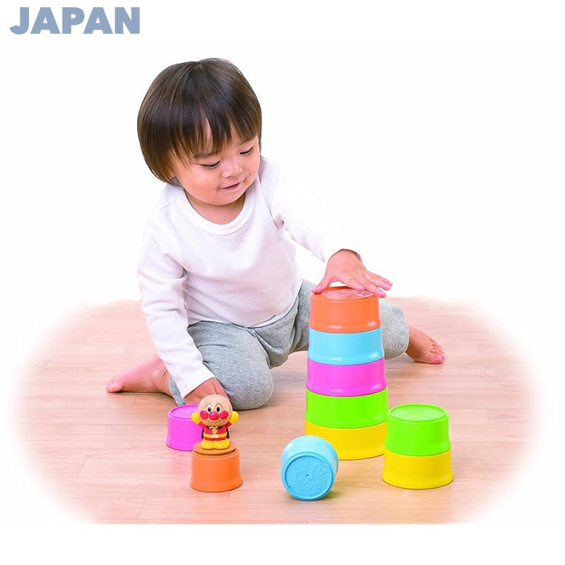 AGATSUMA Anpanman Genius Brain Stacking Cups for Ages 1-3