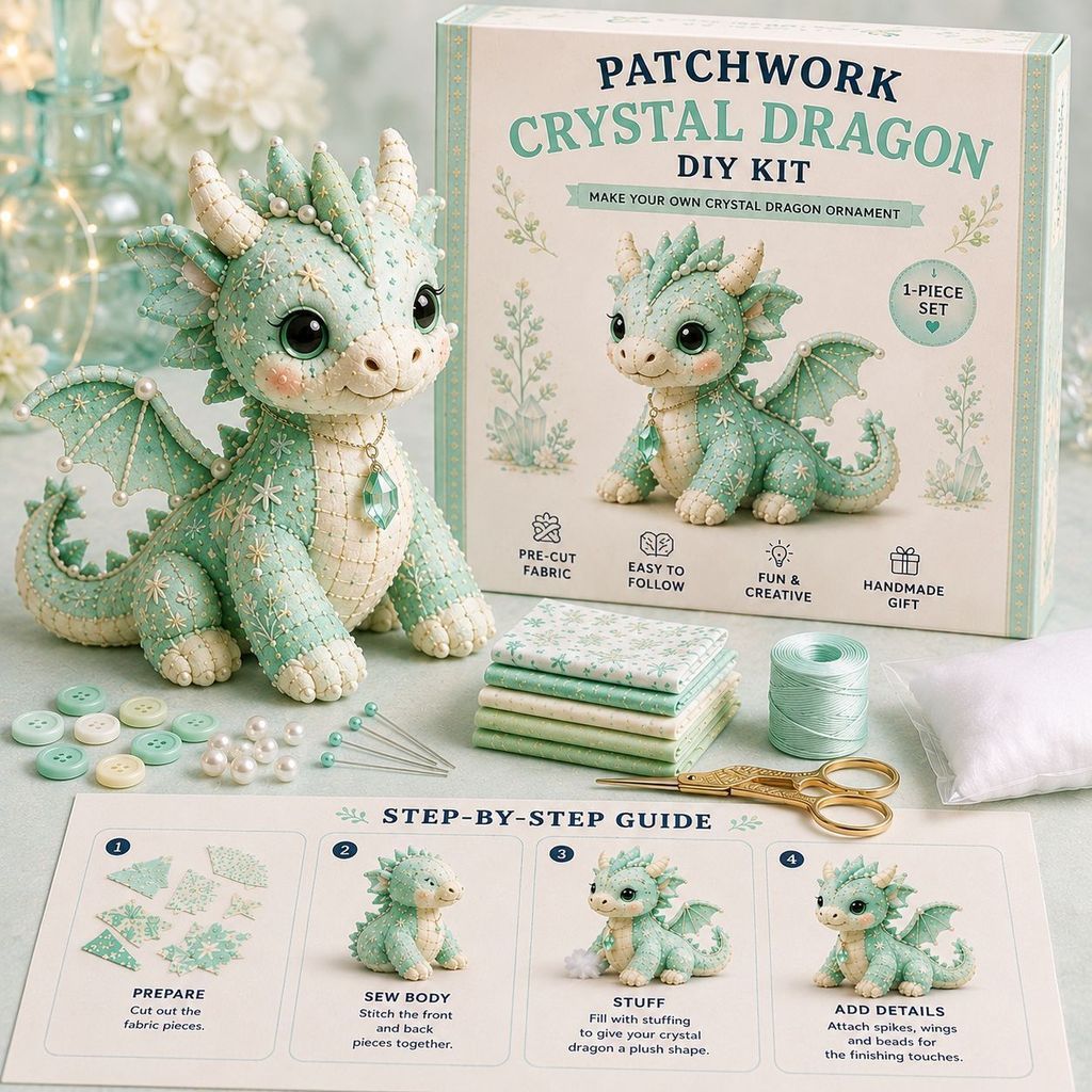 ใหม่ DIY Patchwork Dragon Kit DIY Patchwork Dragon วัสดุชุด Magic Dragon