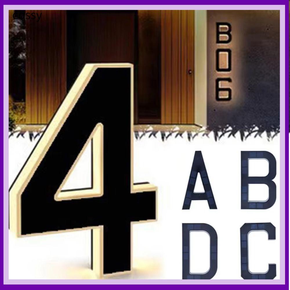COSSY House Numbers, Powered IP44 Waterproof LED Address Numbers, กันน้ํา 6.7 นิ้วขนาด LED Illuminat