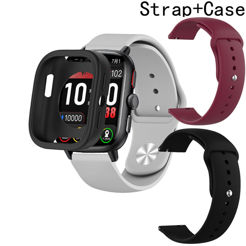 สาย Huafit P22 Case สายคล้อง + สําหรับ Huafit P22 ฝาครอบป้องกันหน้าจอซิลิโคน Huafit P22 สมาร์ทสายนาฬ