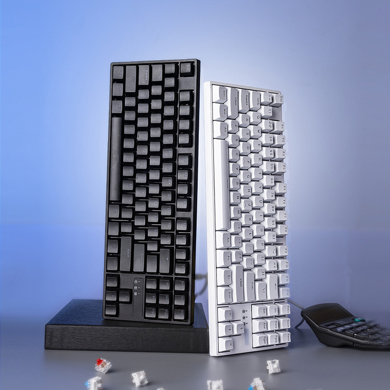 Entity Ready Stock Development Key H87 คีย์บอร์ดแบบมีสาย ปลั๊กร้อน แกนชาดําสีเขียว