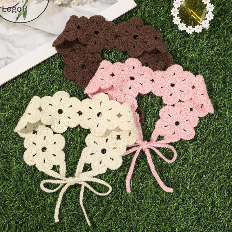 LegoP Elegant French Crochet Retro Countryside ถักดอกไม้ผมนุ่มลื่นสําหรับสาว Holiday Beach Wear (TH)