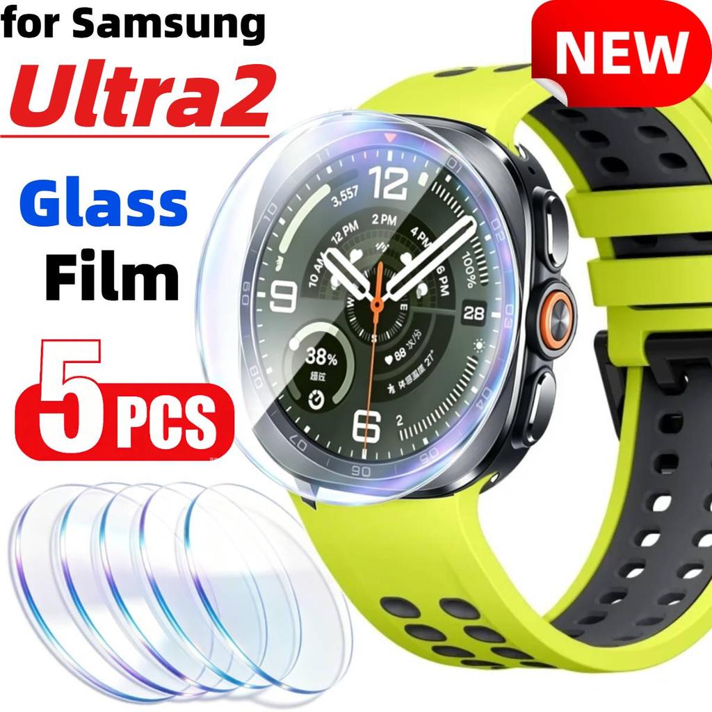 5PCS ฟิล์มกระจกสําหรับ Samsung Galaxy Watch Ultra2 47 มม.(2026) Ultra 47 มม.Anti Scratch HD กระจกนิรภัยป้องกันฟิล์มอุปกรณ์เสริมสําหรับ Samsung Ultra 47 มม.2025