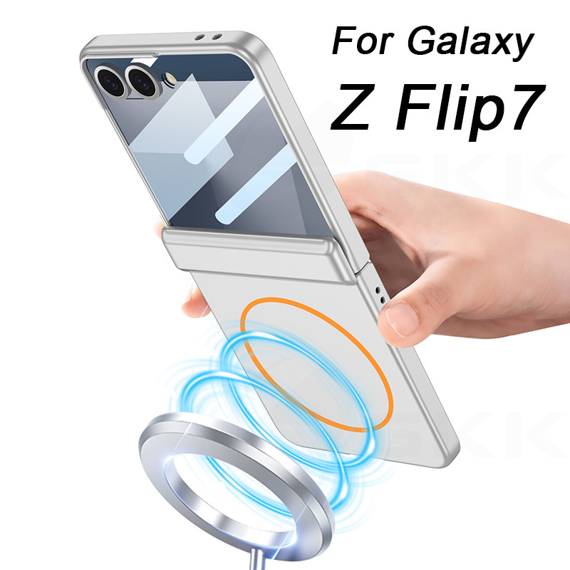 LUSHUO บานพับหน้าจอแก้วสําหรับ Samsung Galaxy Z Flip 7 Matte สําหรับ Galaxy Z Flip7 กรณี Z Flip8