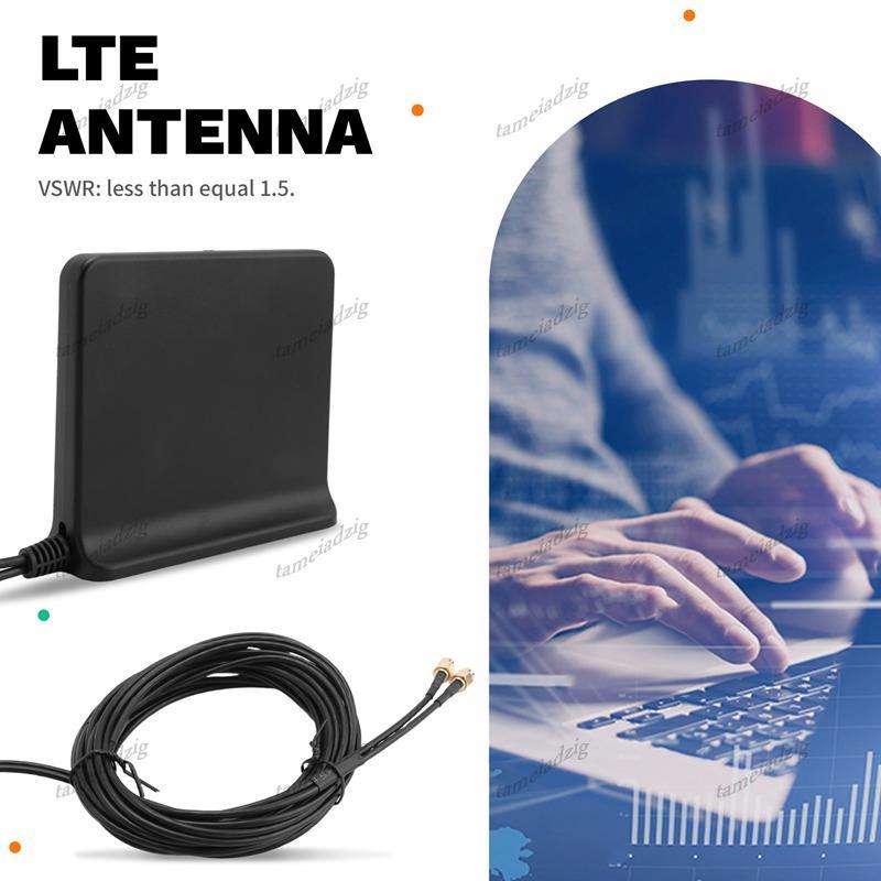สัญญาณ Boost 5G 4G LTE 3G GSM Mimo Aerial High Gain 12Dbi 600-6000Mhz ภายนอก Omni WiFi Antenna (สีดํ