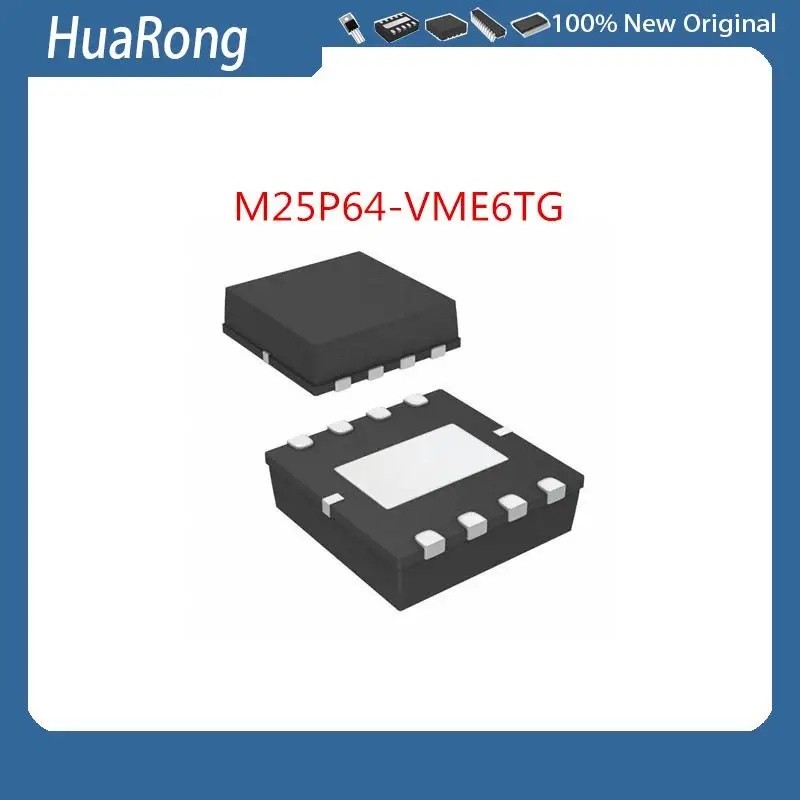 5 ชิ้น/แบทช์ M25P64-VME6TG M25P64 25P64V6G QFN8