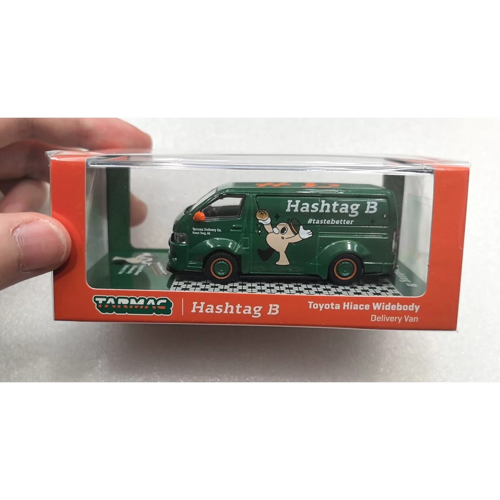 [เด็กกําพร้าพร้อมสต็อก] Tarmac Works 1: 64 Toyota Hiace Widebody Hashtag B Co- ใหม่เอี่ยมยังไม่ได้เป