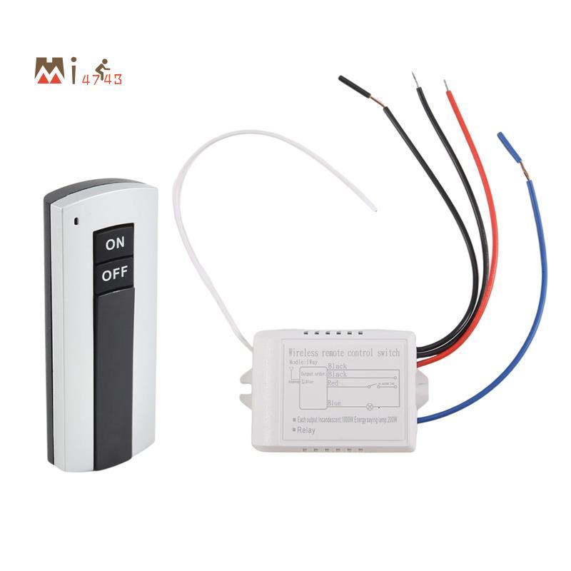 Mi4743i1 Way ON/OFF 220V รีโมทคอนโทรลไร้สายสวิทช์รีโมทคอนโทรลดิจิตอลสําหรับโคมไฟและแสง HT035