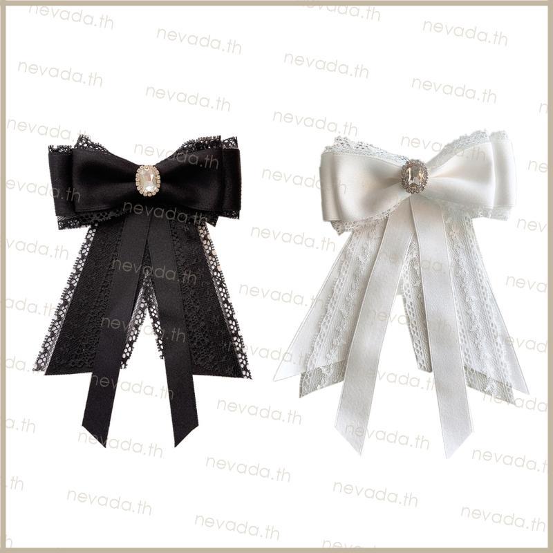 Nev ʚɞ สีดํา Jk Tie Bows Tie เสื้อคอ Pin Ribbon Ties เนคไท College Uniform เสื้อ Tie เสื้อ Pin