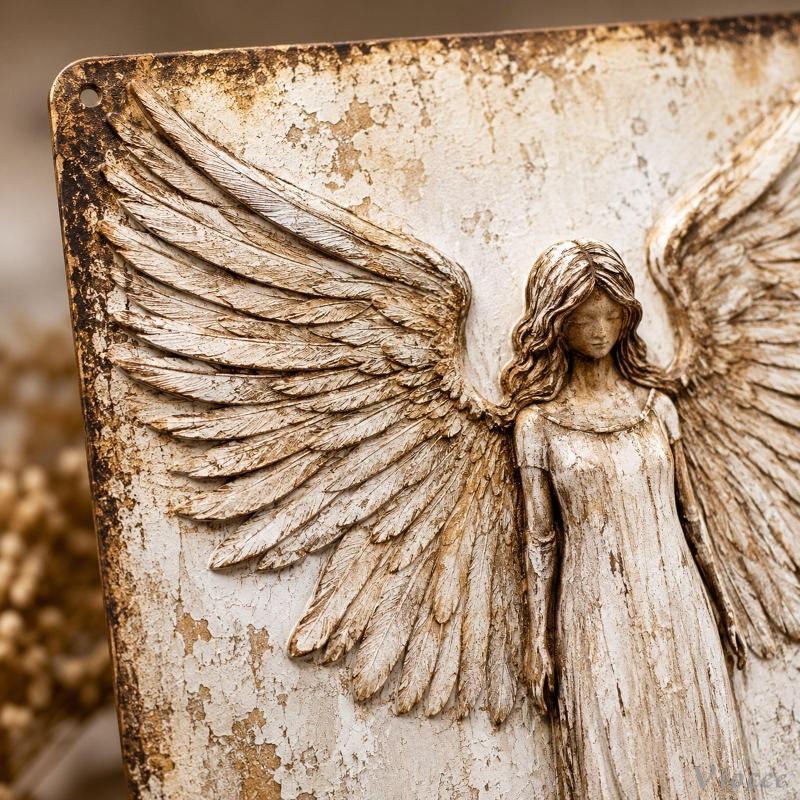 [Viocee] แพ็ค Angel Wall Decor ของขวัญ Angel Wing Sign สําหรับห้องโถงห้องครัว 4 ชิ้น