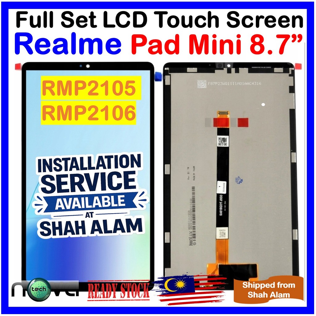 NGS ยี่ห้อใหม่หน้าจอสัมผัส LCD เข้ากันได้กับ FIT REALME Pad Mini 8.7" RMP2105 RMP2106