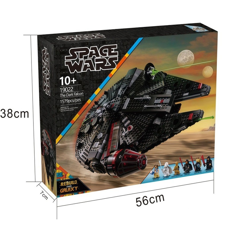 บล็อกตัวต่อที่เข้ากันได้ Star 75389 vs Dark Millennium Falcon Assembly 75105 Model Building Street V