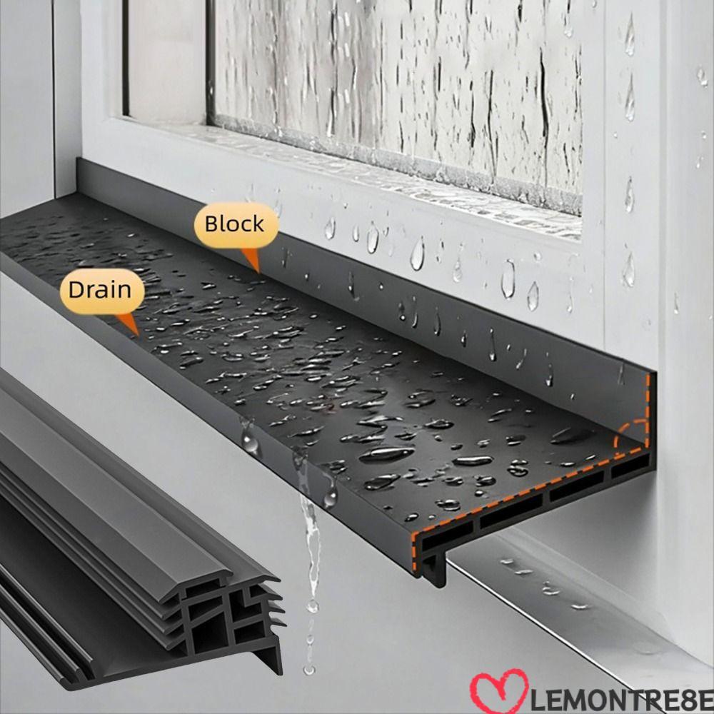 LEMONTREE หน้าต่าง Water Blocking Bar, Ainproof Water Backflow TPE กันน้ํา Baffle, ทนทานหน้าต่างขอบ Self-Adhesive Leakage Maintenance แถบปิดผนึกกันฝน