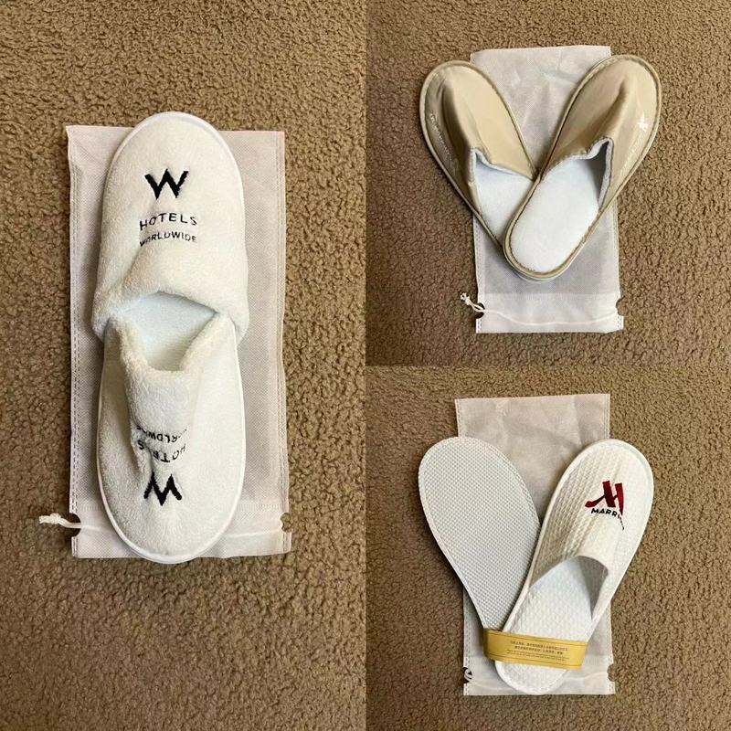 รองเท้าแตะโรงแรมระดับห้าดาว W Hotel JW Marriott Wanyi รองเท้าแตะโรงแรมหรูหรา พื้นหนา กันลื่น บุด้วยผ