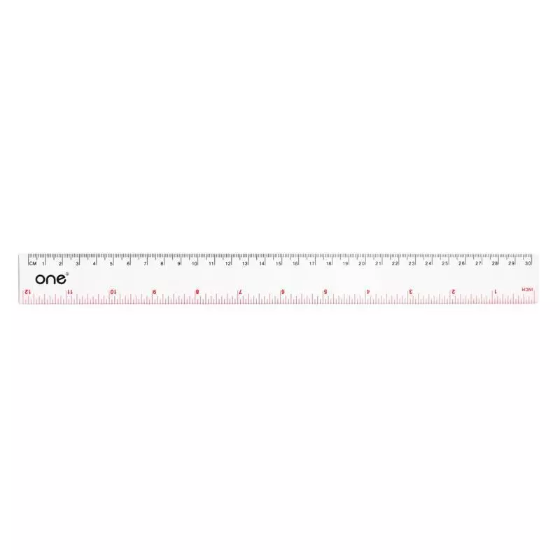 ONE ไม้บรรทัดพลาสติก รุ่น ONER001 ขนาด 12 นิ้ว