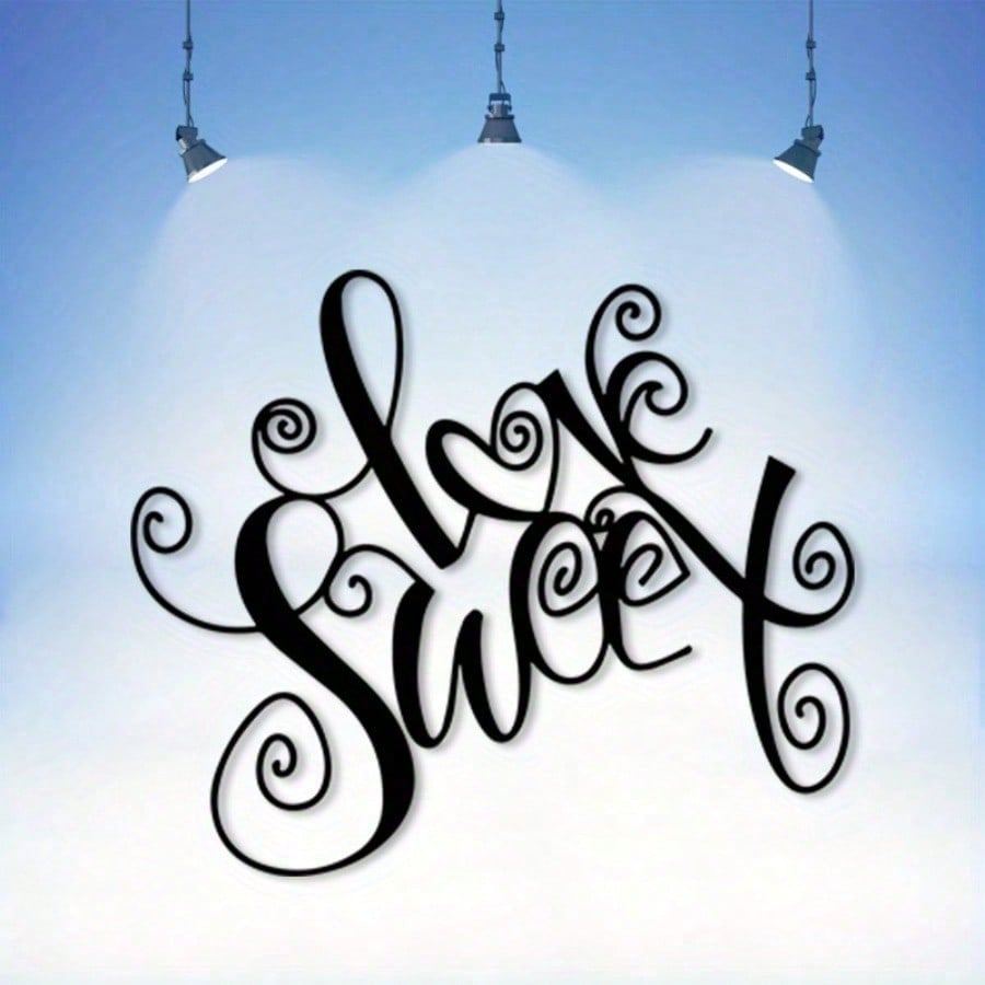CIFbuy Sweet Love โลหะ Wall Art Elegant Home Decor Office Room แขวนป้าย