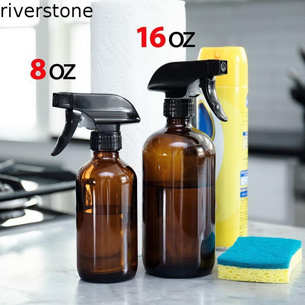 RIVERSTONE ขวดแก้ว ผลิตภัณฑ์ทําความสะอาดเครื่องสําอาง Amber 250/500ml ขวดสเปรย์ขนาดใหญ่